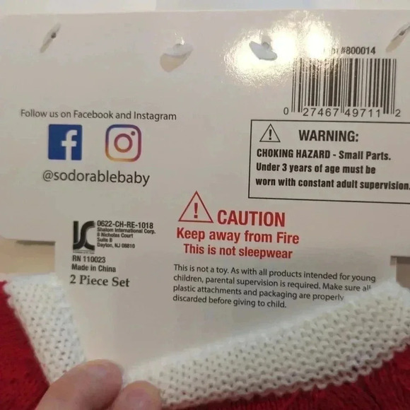 Baby santa sweater with matching Head band - Picture 3 of 6